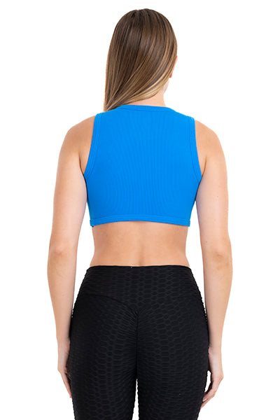 Top Crop Straps Electric blue