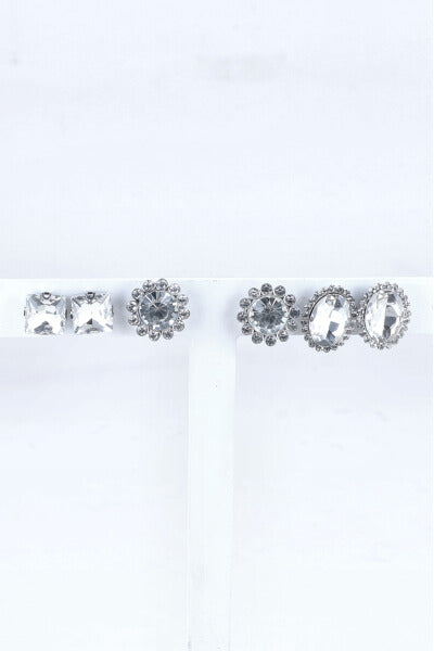 3 Set Aretes Brillos PLATA