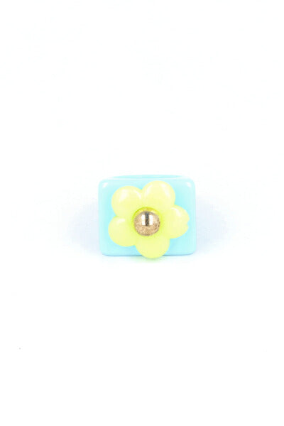 Flower ring TURQUOISE