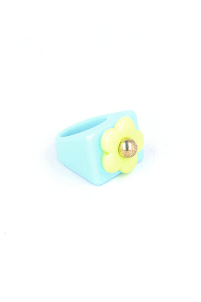 Flower ring TURQUOISE