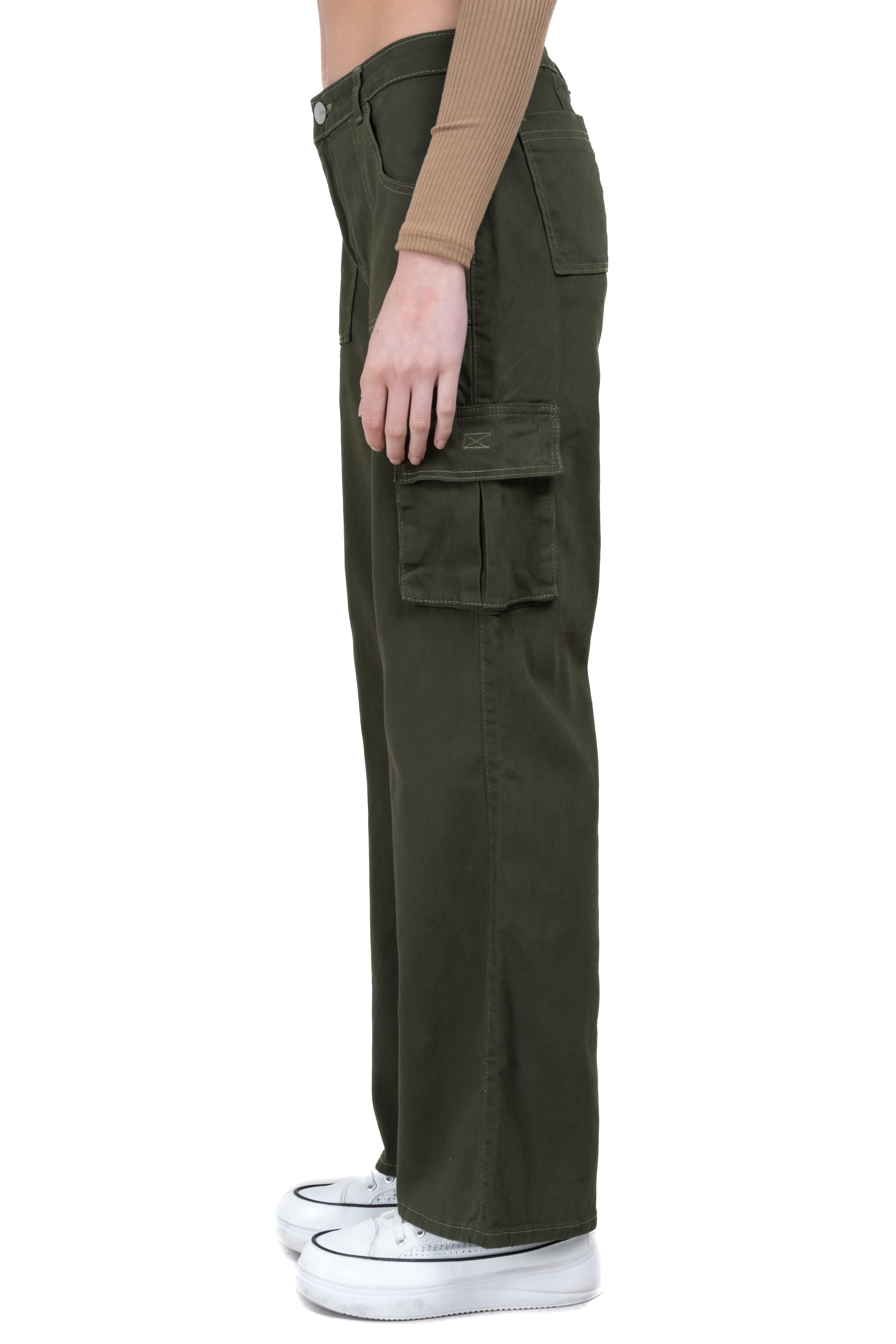 Jeans Wide Leg Light OLIVE