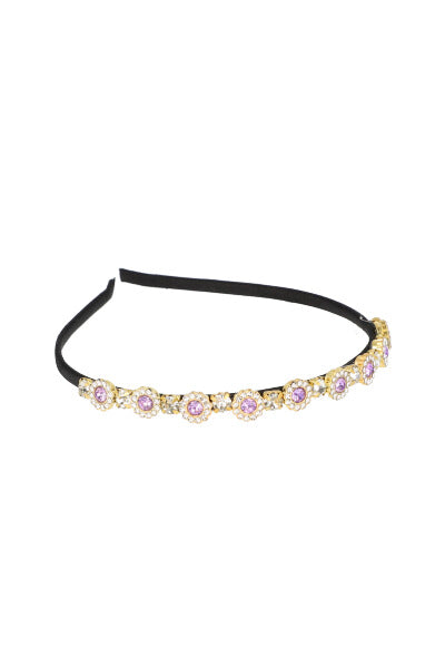 Crystal flower headband PURPLE