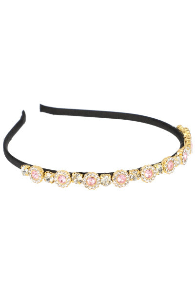 Crystal flower headband PINK