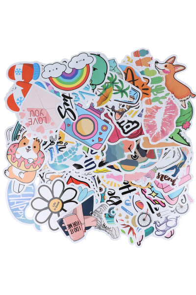 set 100 stickers summer MULTICOLOR