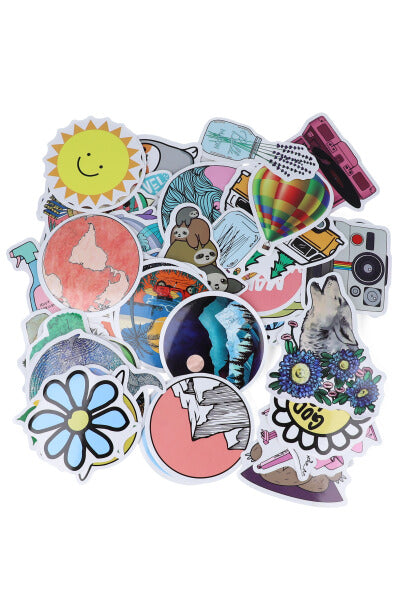 Set 100 stickers naturaleza MULTICOLOR