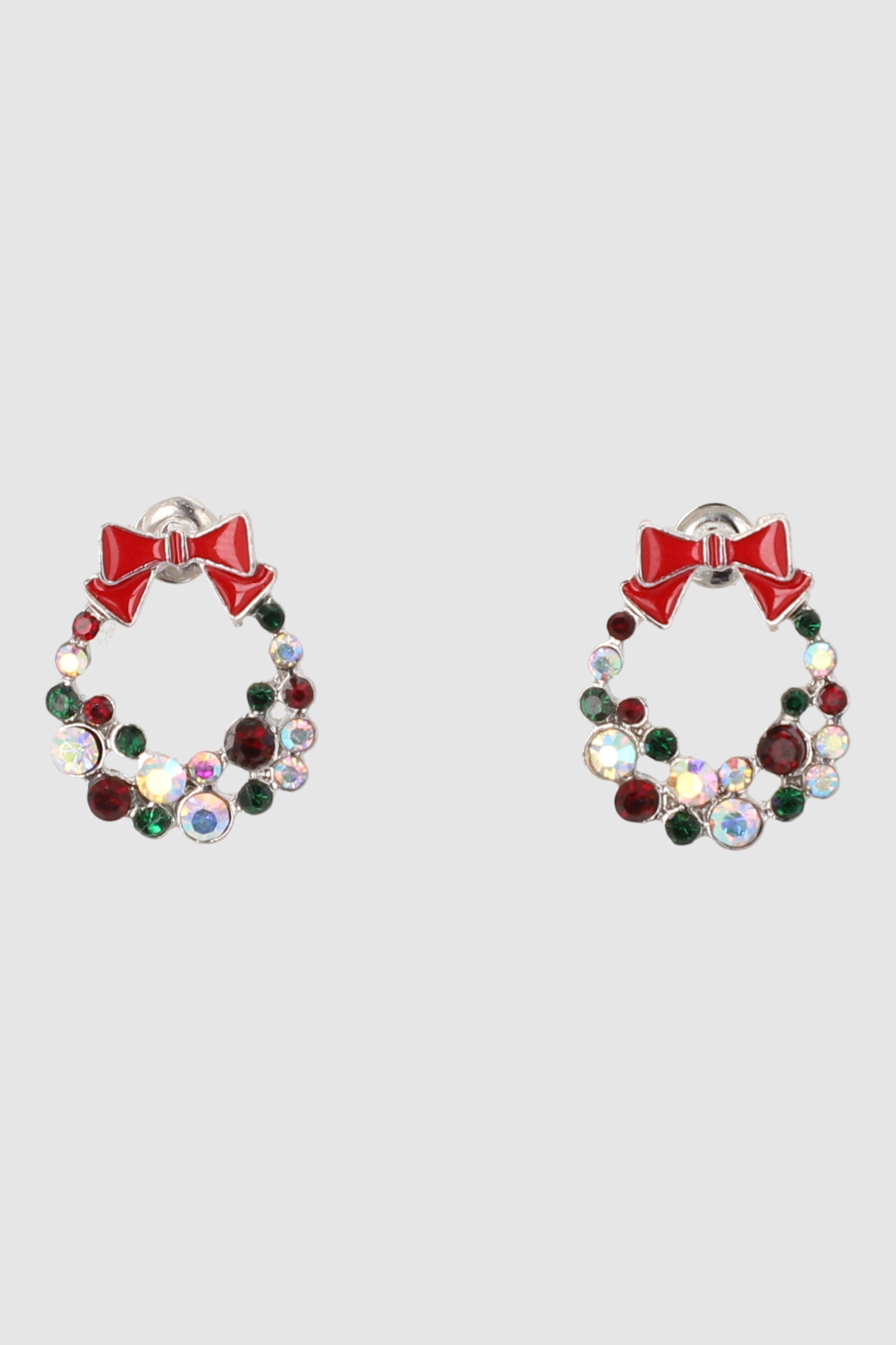 Aretes corona navidad VERDE