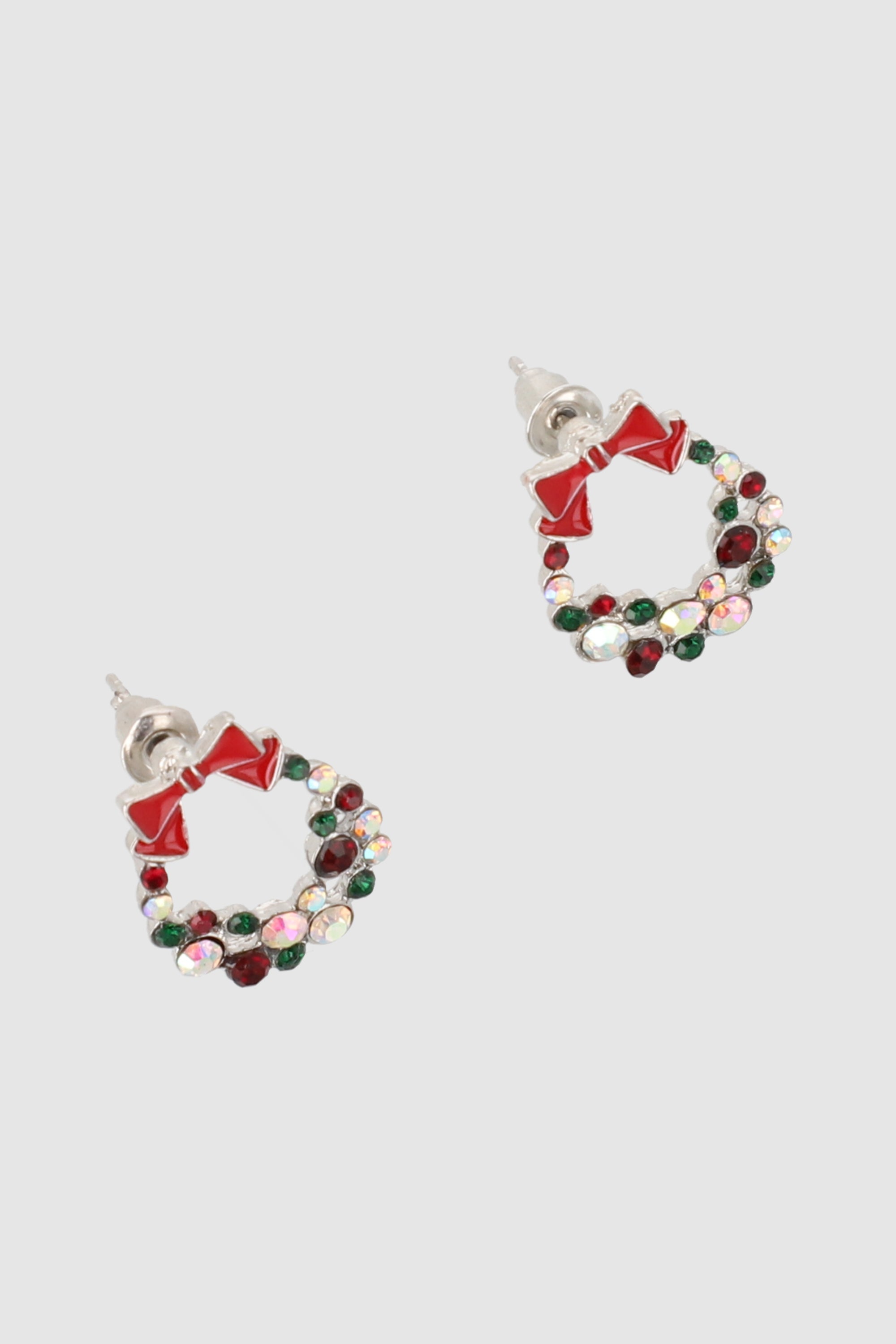 Aretes corona navidad VERDE