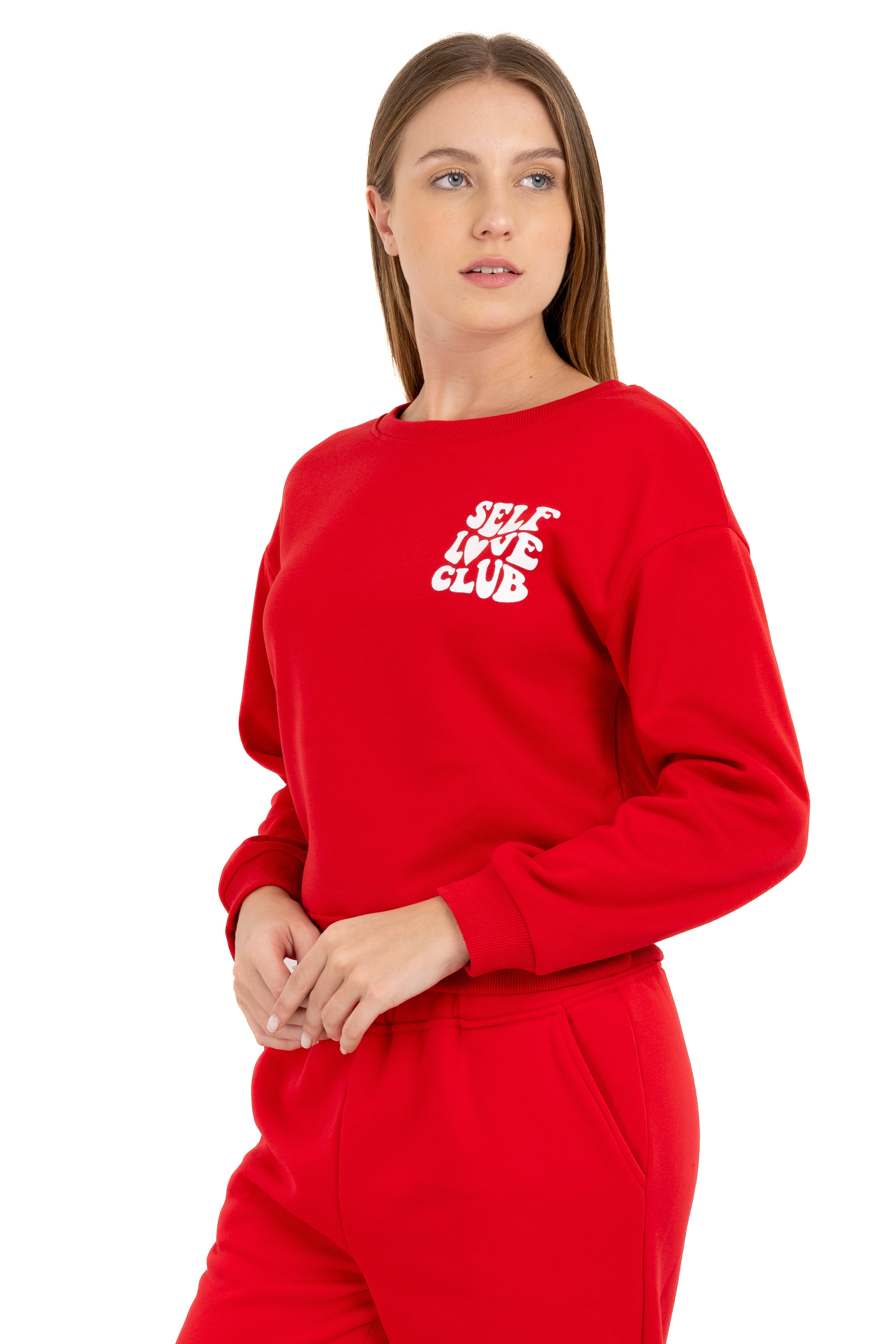 Self -Club Self Print Sweatshirt RED