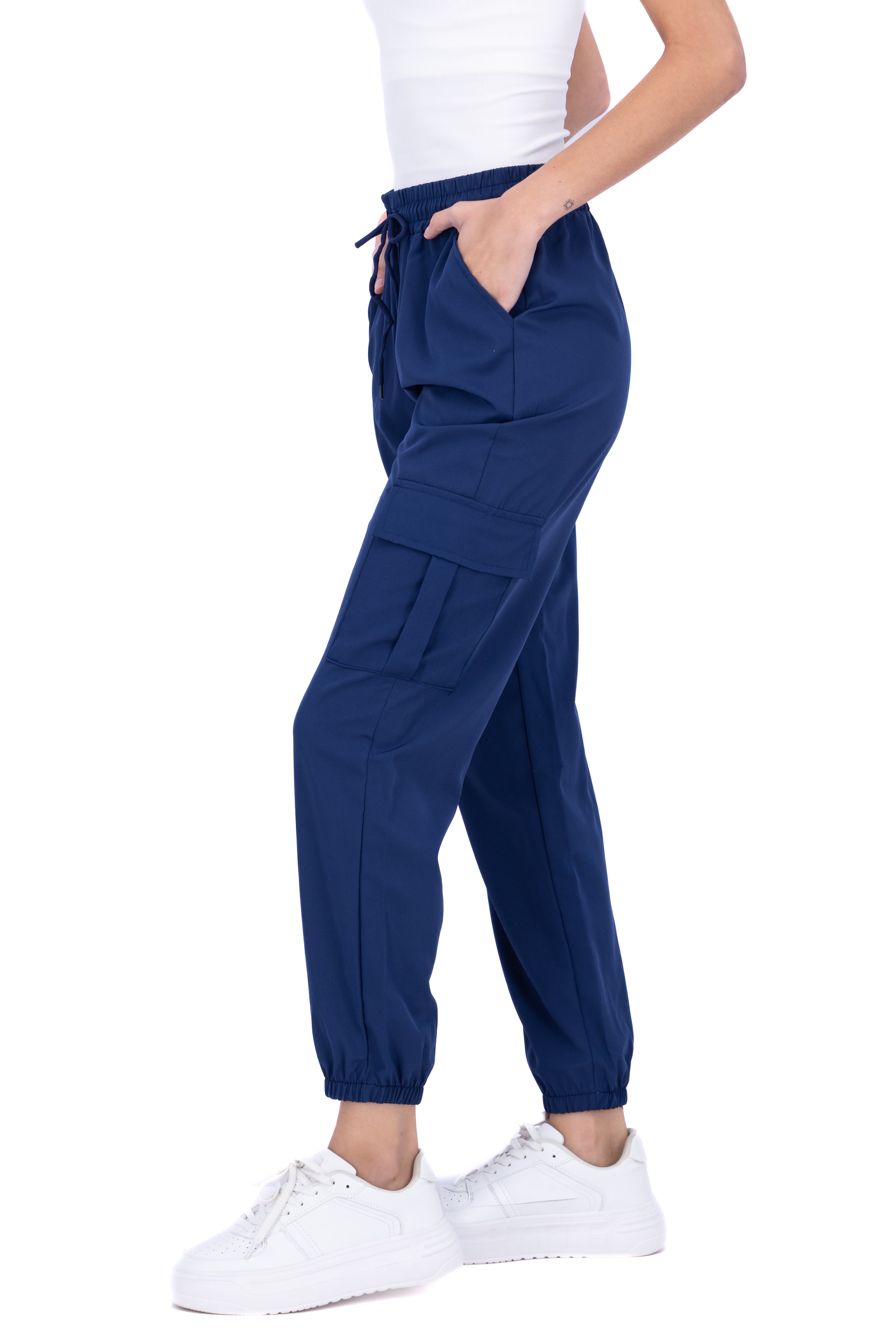 Pantalón Cargo Monocolor Bolsas MARINO