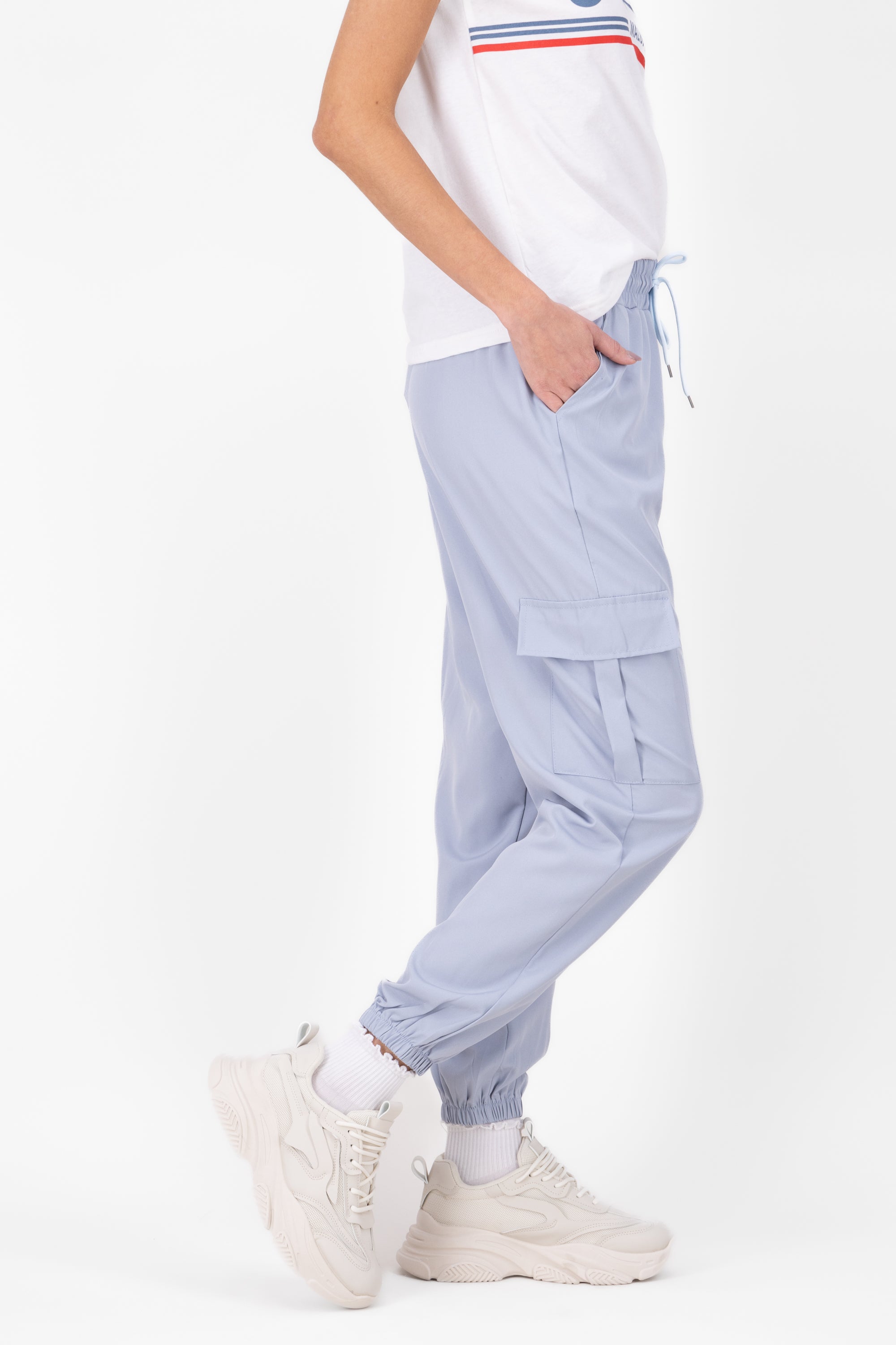 Pants monocolor bags bags Sky blue