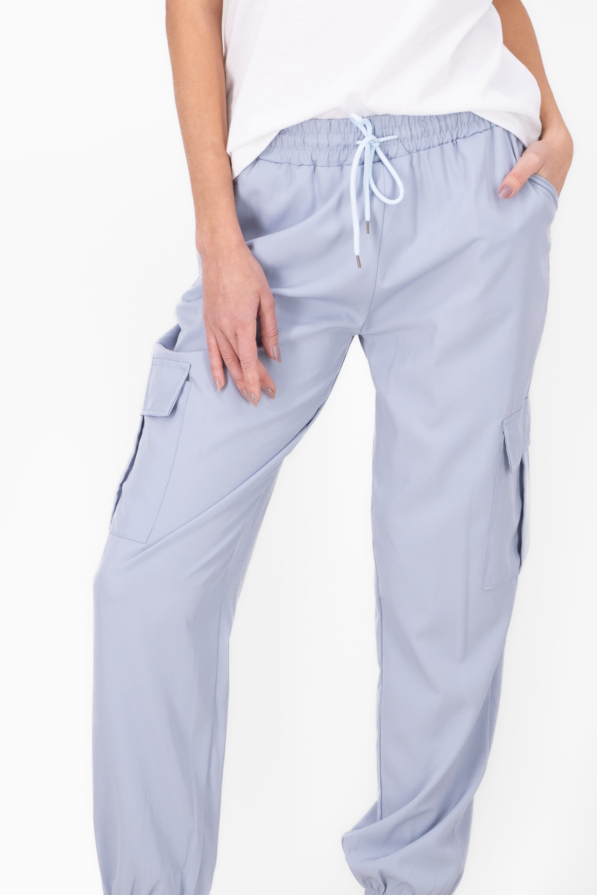 Pants monocolor bags bags Sky blue