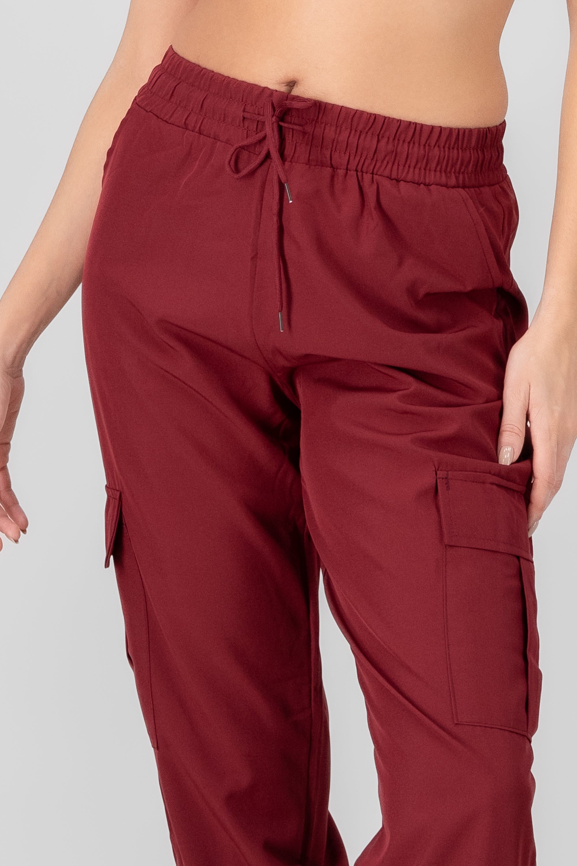 Pants monocolor bags bags Cherry red