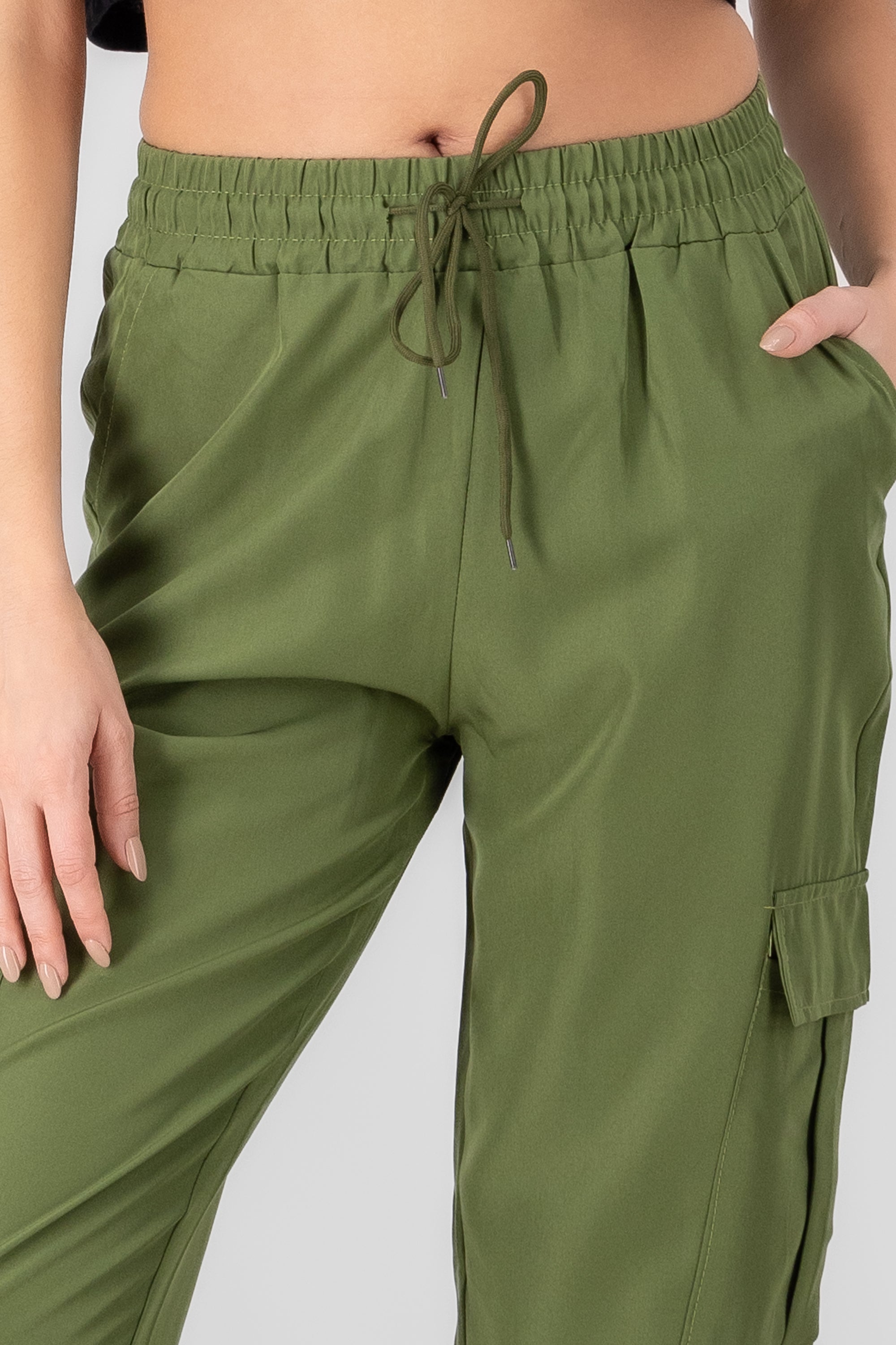 Pants monocolor bags bags GREEN