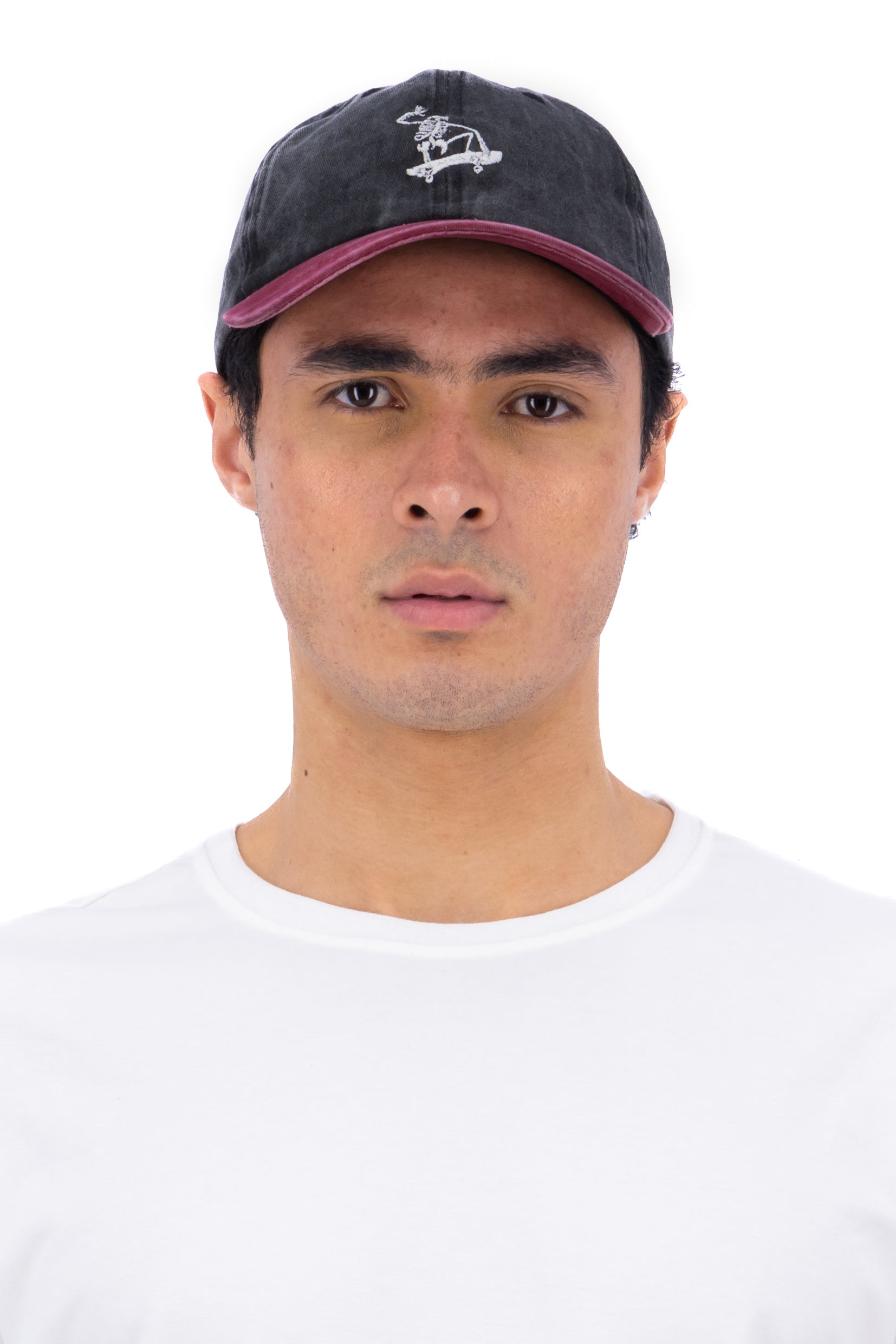 Gorra curva esqueleto skater NEGRO COMBO