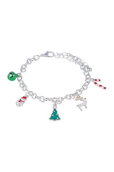 Christmas Charms bracelet SILVER