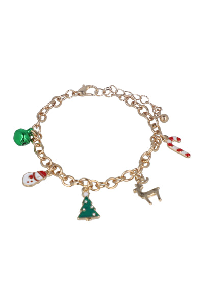 Christmas Charms bracelet GOLD