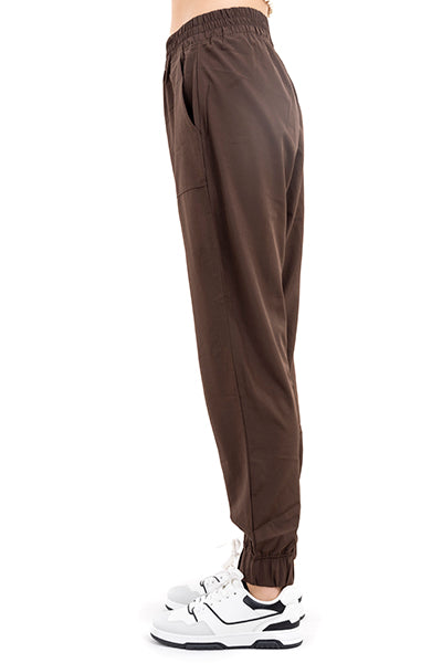 Pantalón jogger bolsillos maxi CHOCOLATE