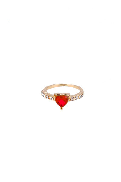 Brillos heart ring RED