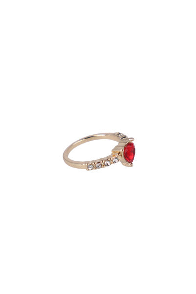 Brillos heart ring RED