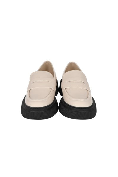 Loafers chunky suela dentada HUESO