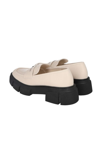 Loafers chunky suela dentada HUESO