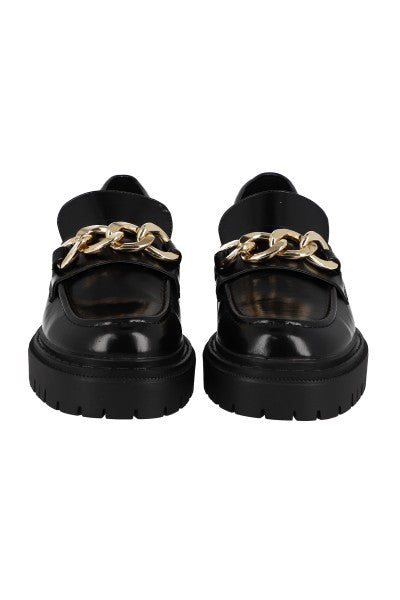 Loafers chunky cadena NEGRO