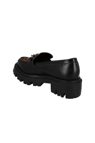 Loafers chunky bicolor cadena CAFE