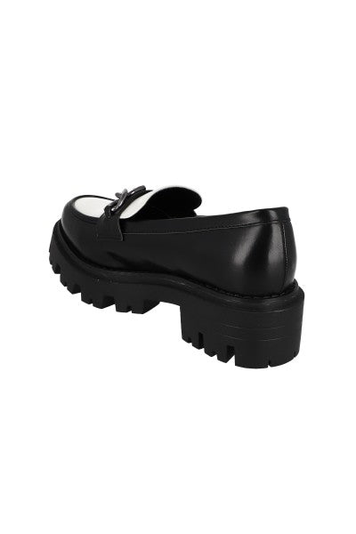 Loafers chunky bicolor cadena NEGRO