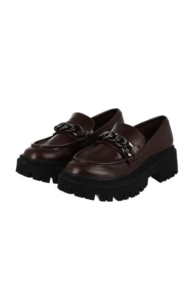 Loafers chunky monocolor cadena CAFE