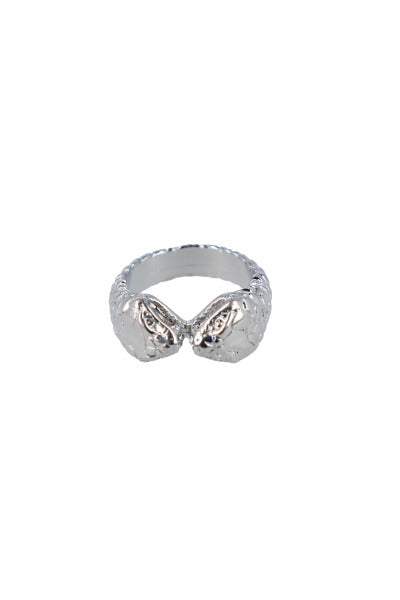 Anillo cabezas serpientes PLATA