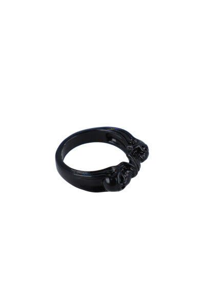 Anillo monocolor cabezas NEGRO