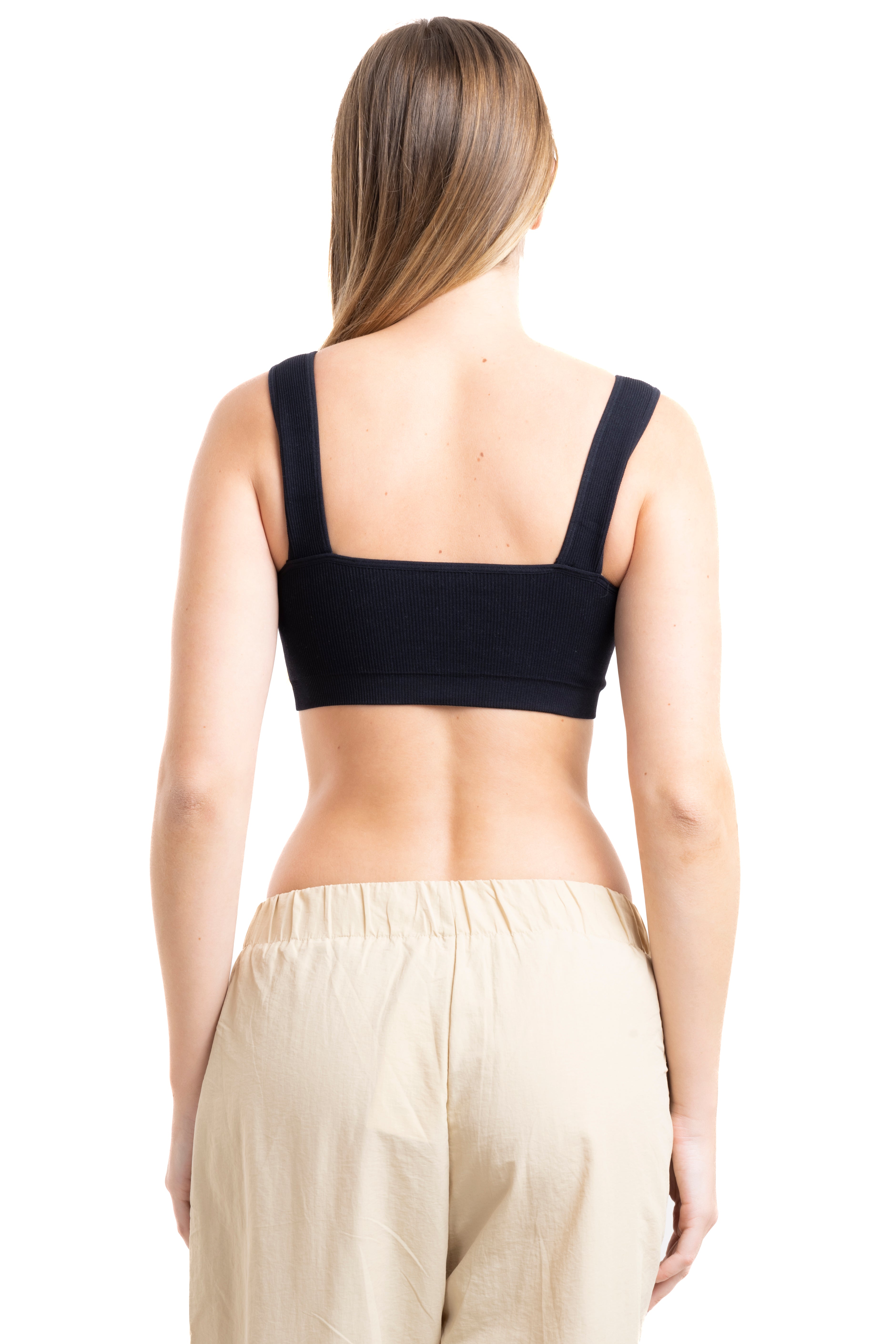 Fruncaled Crop Crop BLACK