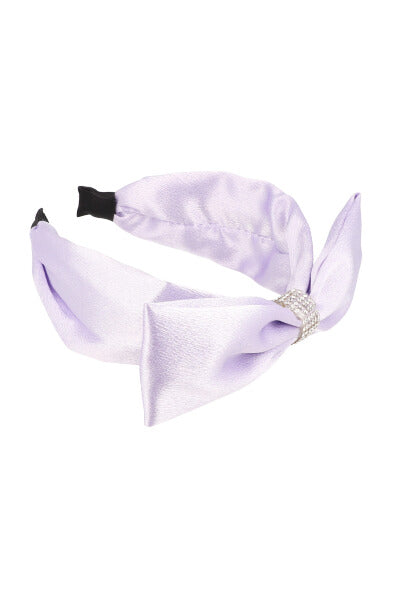 Wide Diadema Moño Satin LILAC