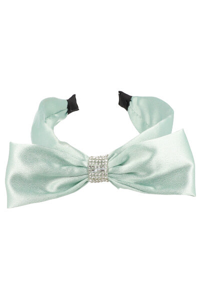 Wide Diadema Moño Satin MINT