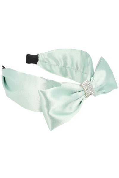 Wide Diadema Moño Satin MINT