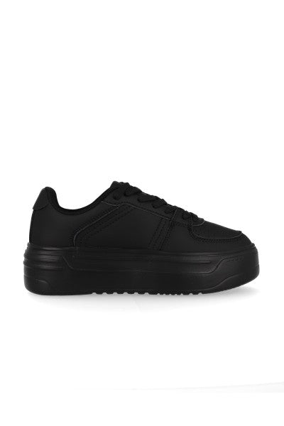 Tenis retro perforado plataforma NEGRO