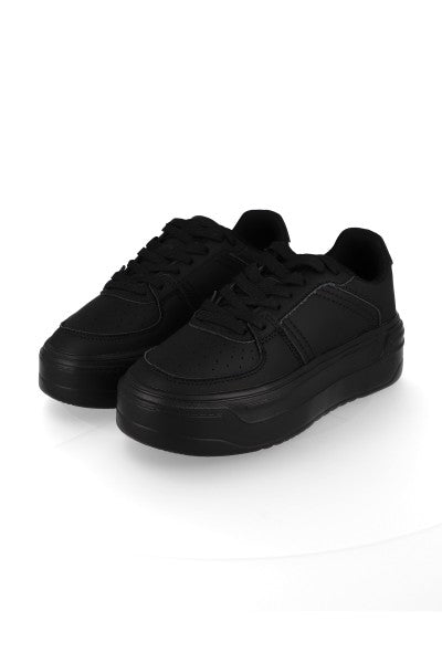 Tenis retro perforado plataforma NEGRO