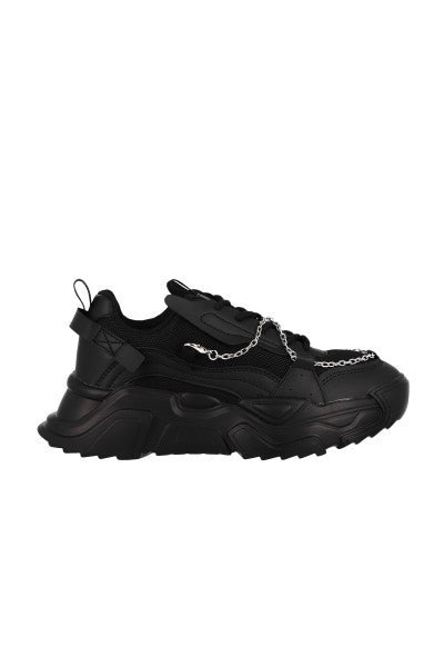 Tenis runner chunky cadena NEGRO