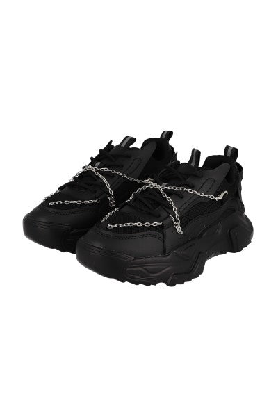 Tenis runner chunky cadena NEGRO