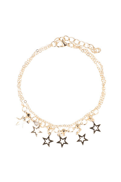 Anklet 2L stars GOLD