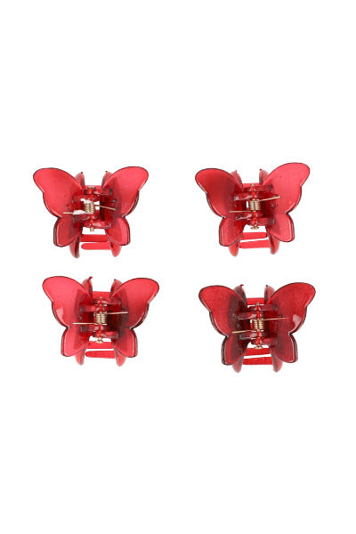 Set 4 butterflies RED