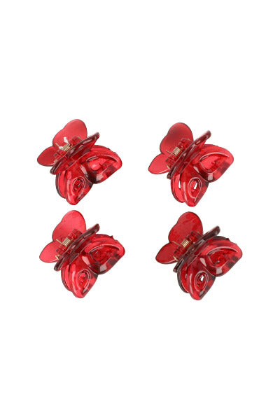 Set 4 butterflies RED