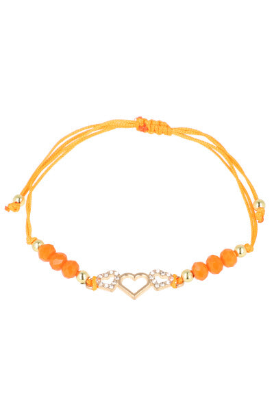 Pulsera Corazon Color NARANJA