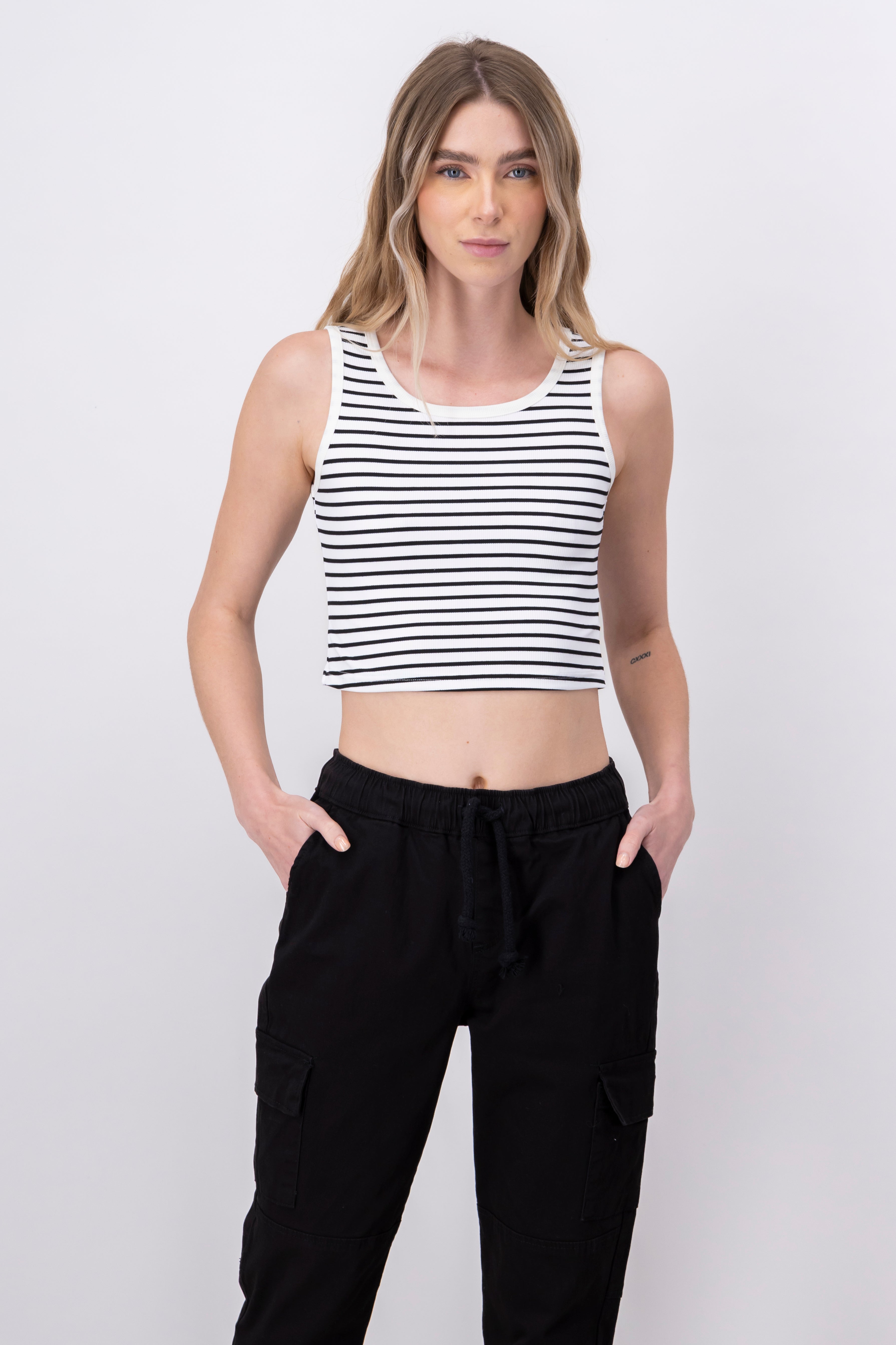 Bicolor line top lines Black Combo