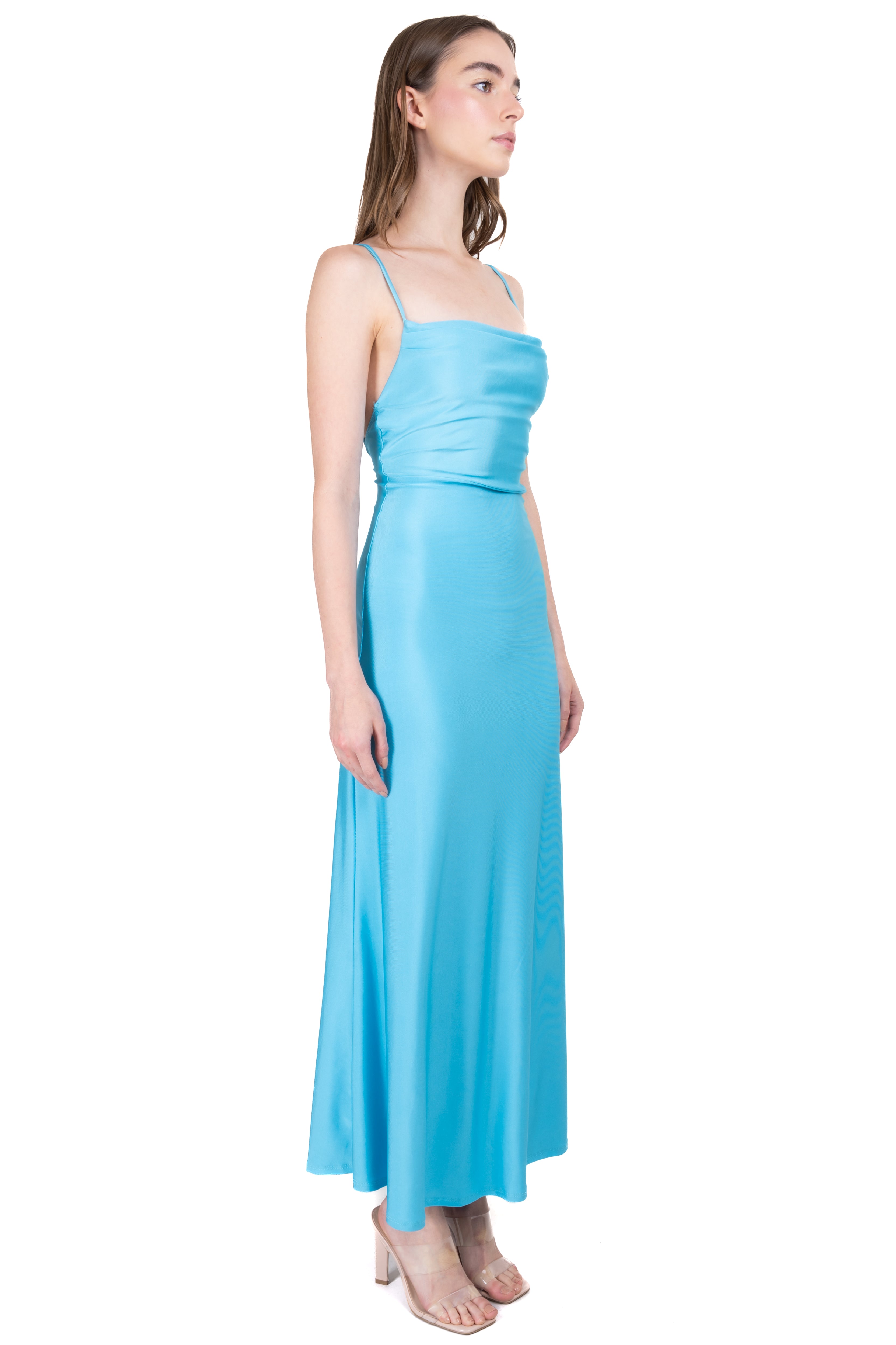 Maxi Drapeado neckline BLUE