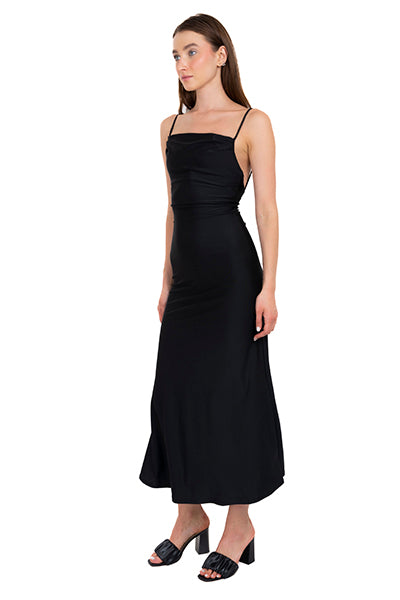 Maxi Drapeado neckline BLACK