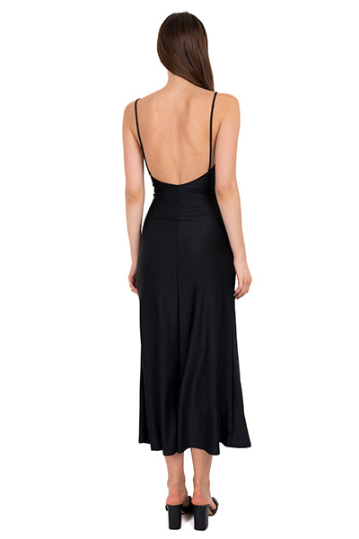 Maxi Drapeado neckline BLACK