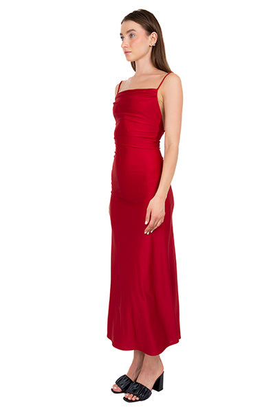 Maxi Drapeado neckline RED