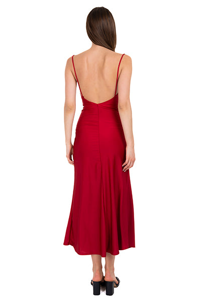 Maxi Drapeado neckline RED