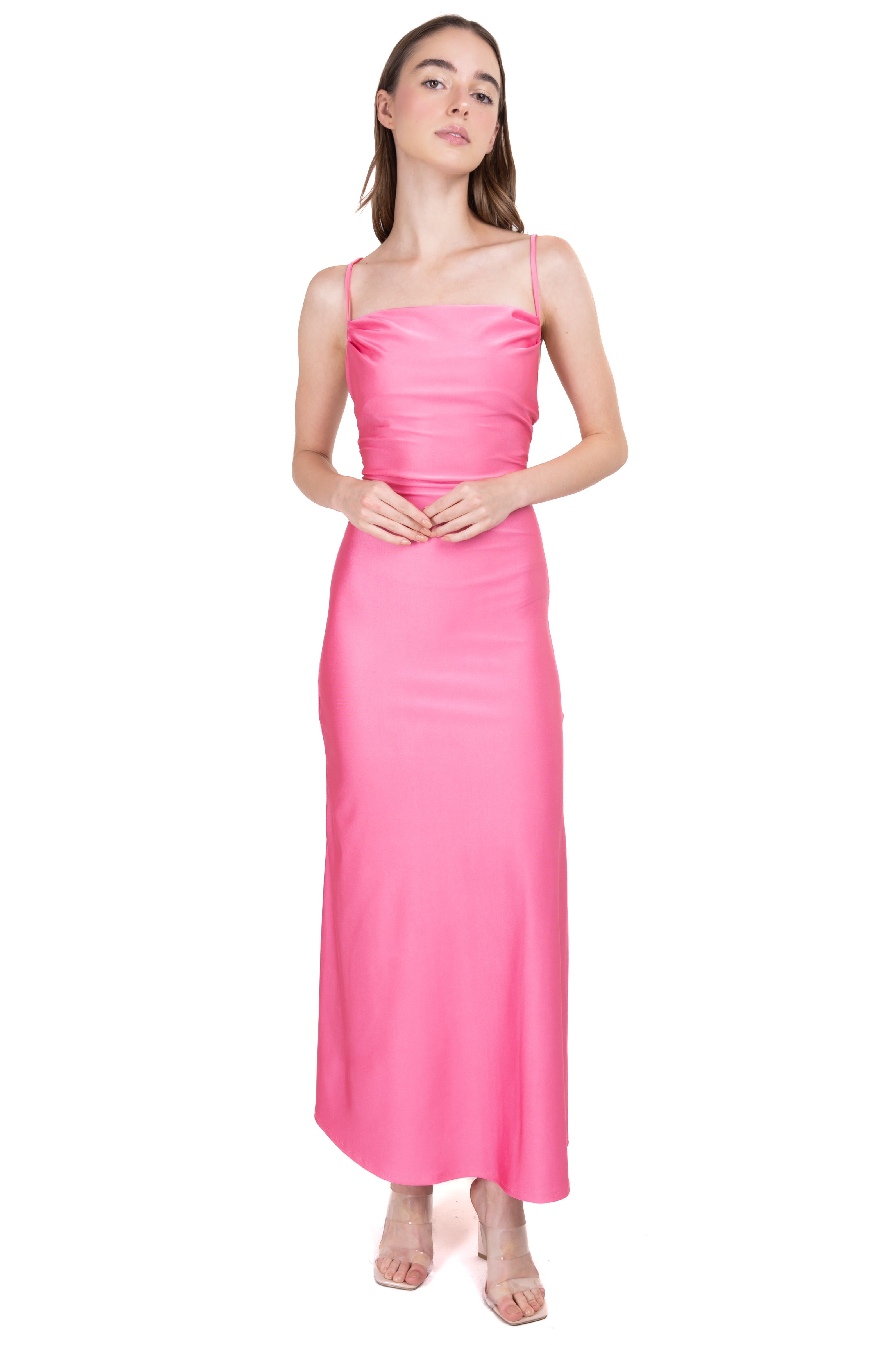 Maxi Drapeado neckline PINK